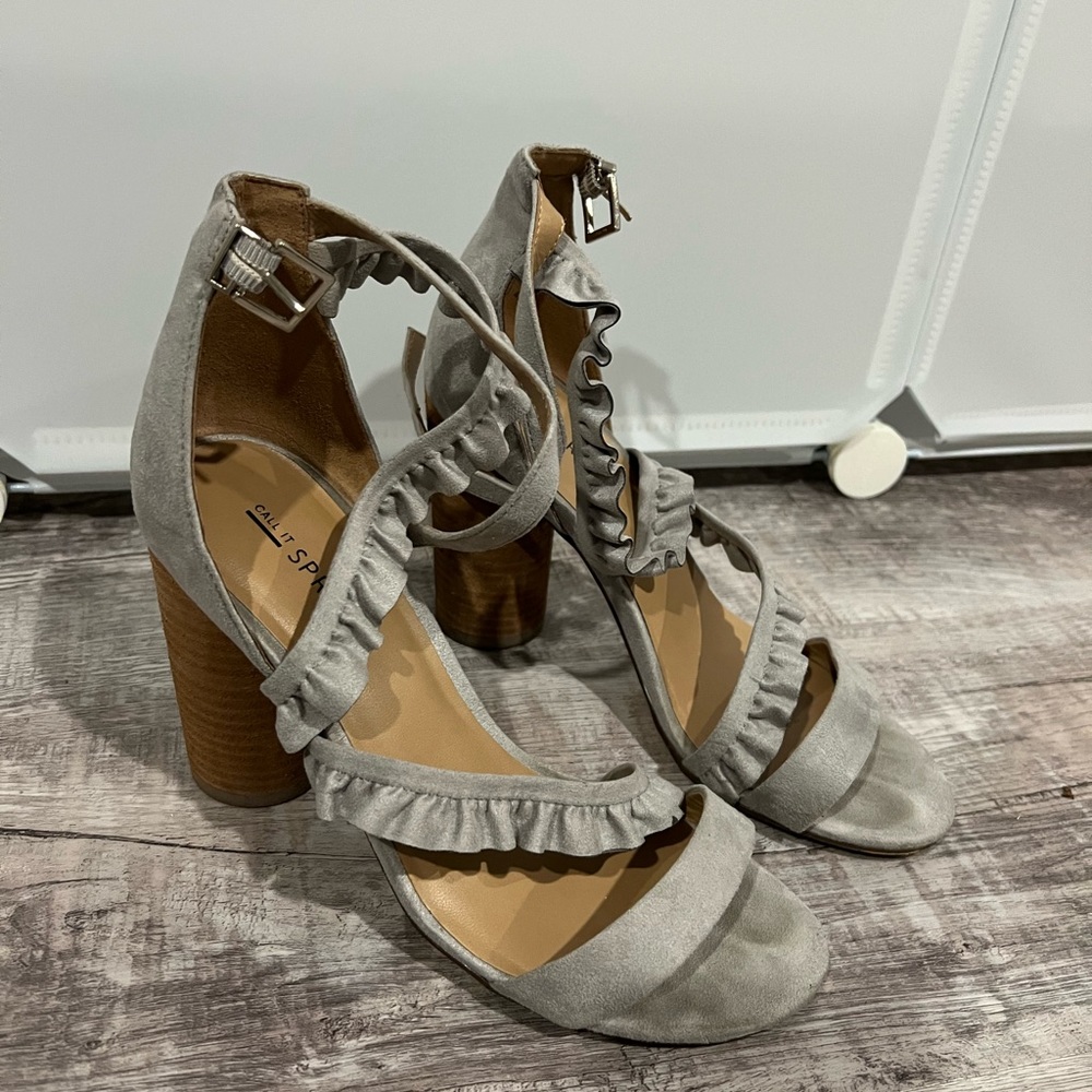 Well Worn Blue-Gray Heels